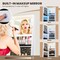 Costway 360° Swivel Jewelry Cabinet Organizer 3-Color LED Mirror with Built-in Lights Coffee/White/Black/Brown